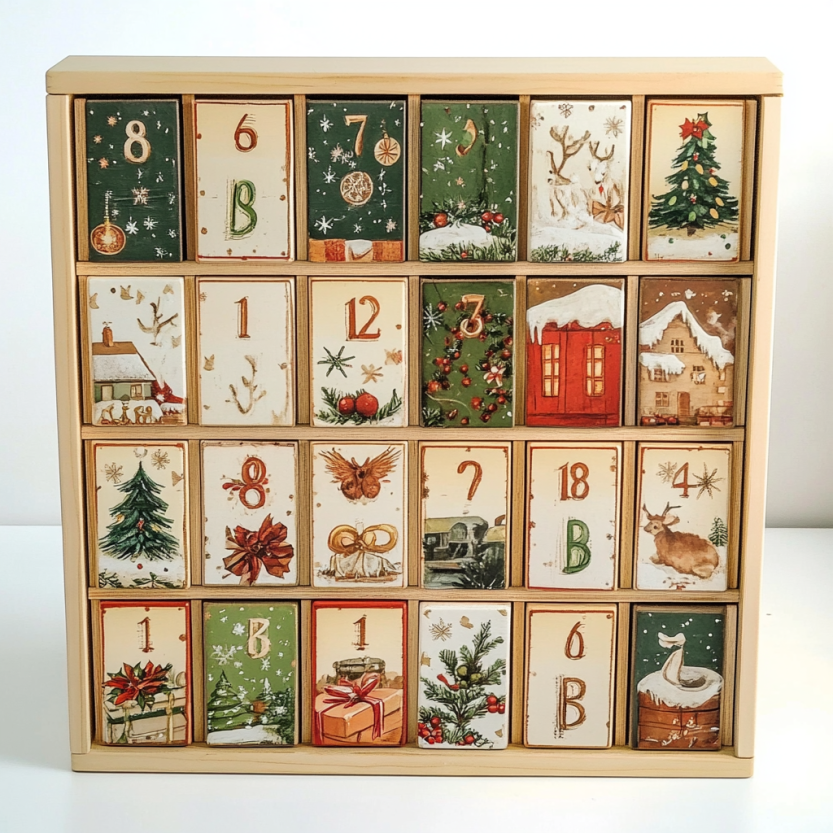 wooden advent calendar