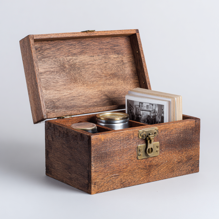 hinged wooden boxes