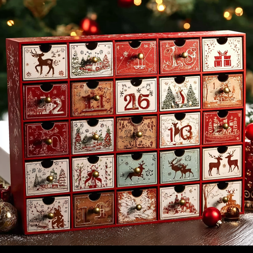 wooden calendar box